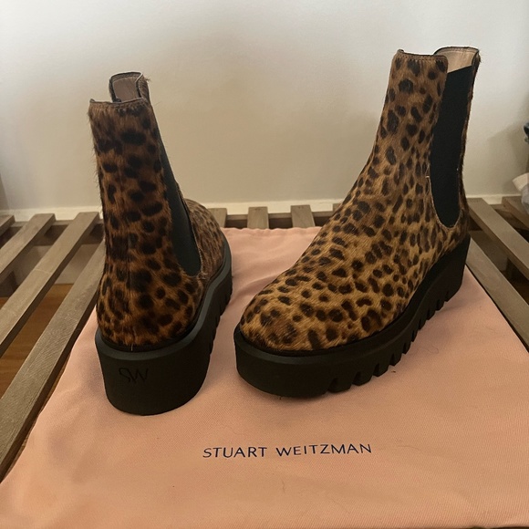 BRAND NEW STUART WEITZMAN LEOPARD CHELSEA BOOT
